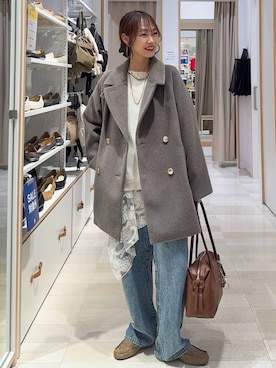 「アイテム（ネックレス）」を使った、せこ子さん（レディース・159cm・30代）の秋コーディネート