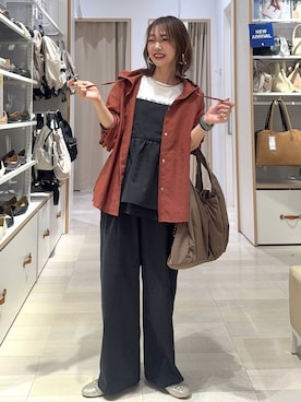「GLOBAL WORK（グローバルワーク）のアイテム（オールインワン・サロペット）」を使った、せこ子さん（レディース・159cm）の夏コーディネート