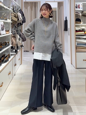 「GLOBAL WORK（グローバルワーク）のアイテム（トートバッグ）」を使った、せこ子さん（レディース・159cm）の秋コーディネート