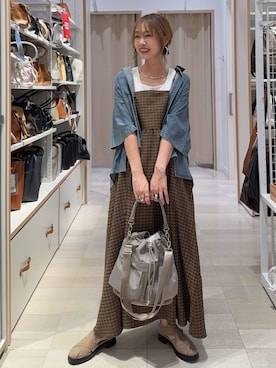 「GLOBAL WORK（グローバルワーク）のアイテム」を使った、せこ子さん（レディース・159cm）の夏コーディネート