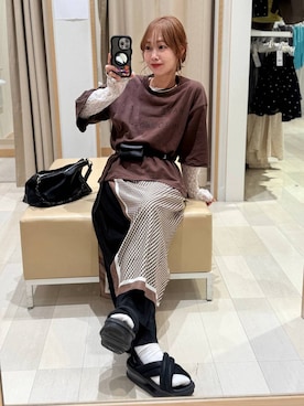 「GLOBAL WORK（グローバルワーク）のアイテム（財布/小物）」を使った、せこ子さん（レディース・159cm）の春コーディネート