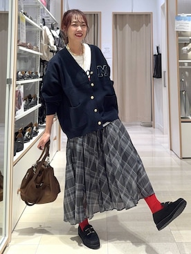 「アイテム（レッグウェア）」を使った、せこ子さん（レディース・159cm・30代）の秋コーディネート