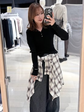 「GLOBAL WORK（グローバルワーク）のアイテム（トップス）」を使った、せこ子さん（レディース・159cm）の秋コーディネート