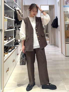 「アイテム（スラックス）」を使った、せこ子さん（レディース・159cm・30代）の夏コーディネート