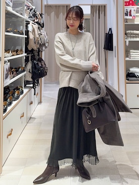 「アイテム（ワンピース/ドレス）」を使った、せこ子さん（レディース・159cm・30代）の冬コーディネート