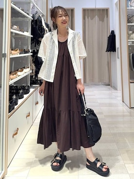 「GLOBAL WORK（グローバルワーク）のアイテム（ワンピース/ドレス）」を使った、せこ子さん（レディース・159cm）の夏コーディネート