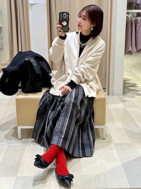 「アイテム（レッグウェア）」を使った、せこ子さん（レディース・159cm・30代）の秋コーディネート