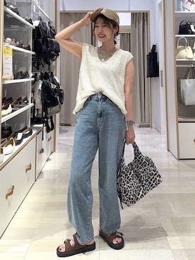 「アイテム（トートバッグ）」を使った、せこ子さん（レディース・159cm・30代）の夏コーディネート