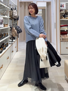 「アイテム（ノーカラージャケット）」を使った、せこ子さん（レディース・159cm・30代）の秋コーディネート