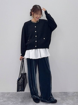 「アイテム（ローファー）」を使った、せこ子さん（レディース・159cm・30代）の秋コーディネート