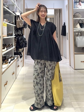 「アイテム（アクセサリー）」を使った、せこ子さん（レディース・159cm）の夏コーディネート