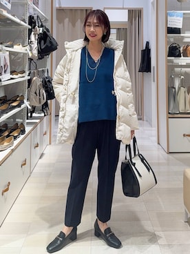 「GLOBAL WORK（グローバルワーク）のあったかウツクシルエットテーパードパンツ/575203（その他パンツ）」を使った、せこ子さん（レディース・159cm）の秋コーディネート