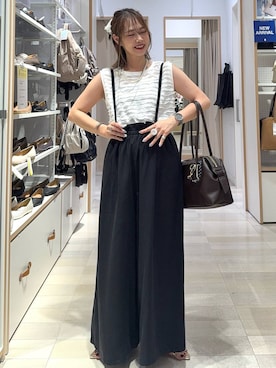 「アイテム（ヘアアクセサリー）」を使った、せこ子さん（レディース・159cm・30代）の夏コーディネート