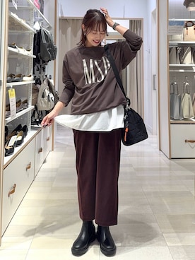 「アイテム（タンクトップ）」を使った、せこ子さん（レディース・159cm・30代）の秋コーディネート