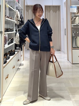 「アイテム（パーカー）」を使った、せこ子さん（レディース・159cm・30代）の秋コーディネート