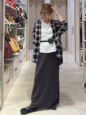 「体型カバー」｜せこ子さん（レディース・159cm）の秋コーディネート