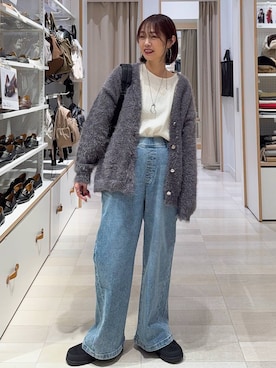 「アイテム（ネックレス）」を使った、せこ子さん（レディース・159cm・30代）の秋コーディネート