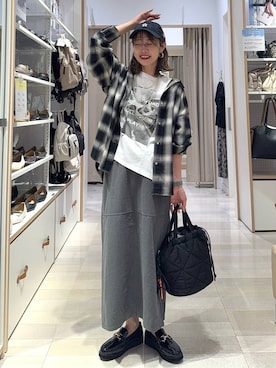 「アイテム（キャップ）」を使った、せこ子さん（レディース・159cm・30代）の夏コーディネート