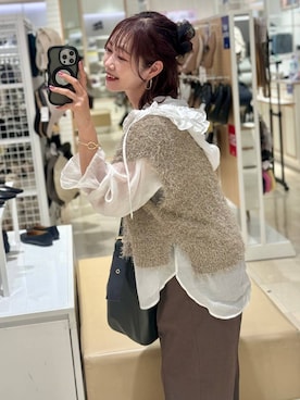 「eL（エル）のアイテム」を使った、せこ子さん（レディース・159cm）の秋コーディネート