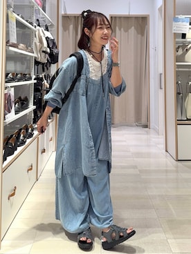 「アイテム（オールインワン・サロペット）」を使った、せこ子さん（レディース・159cm・30代）の秋コーディネート