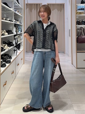 「GLOBAL WORK（グローバルワーク）のアイテム（アクセサリー）」を使った、せこ子さん（レディース・159cm）の夏コーディネート