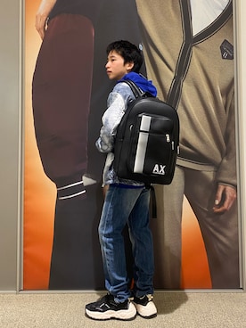 「ニットパーカー」｜「アイテム（ジャケット/アウター）」を使った、かいちゃんさん（メンズ・160cm）の冬コーディネート