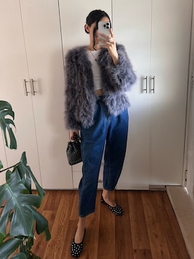 「no brand（ノーブランド）のアイテム（ダウンジャケット/コート）」を使った、Andrea Sugusさん（レディース・165cm）の夏コーディネート