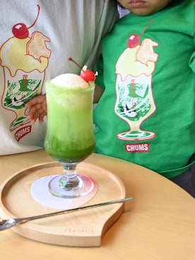 「CHUMS（チャムス）のアイテム（Tシャツ/カットソー）」を使った、norurundaisuki3さん（レディース・155cm）の秋コーディネート