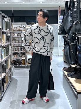 「LAKOLE（ラコレ）のアイテム（ニット/セーター）」を使った、rikupe1さん（メンズ・167cm）の冬コーディネート