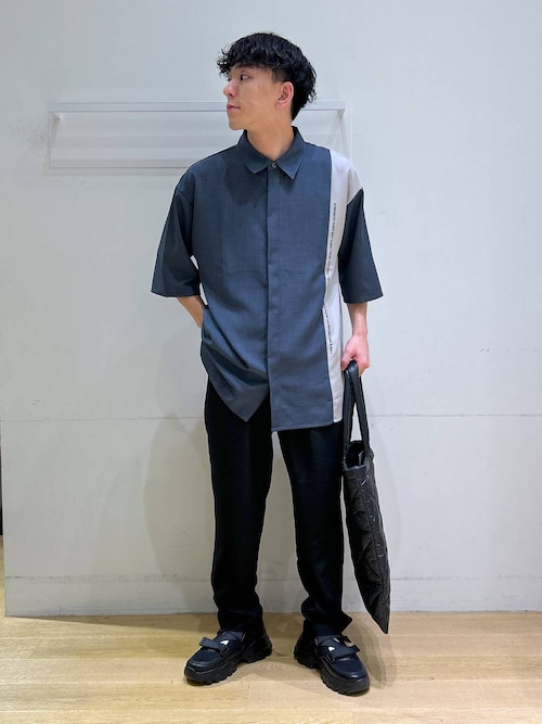 amok シャツ ブラウス フラワー 立体刺繍【L】メンズ 日本製（LAKOLE 