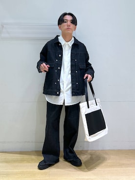 「LAKOLE（ラコレ）のアイテム（デニムジャケット）」を使った、rikupe1さん（メンズ・167cm）の秋コーディネート