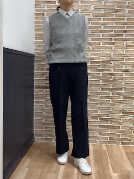 「アイテム（ビジネスシャツ）」を使った、BRICK HOUSE シャツ工房 福岡橋本木の葉モール店さん（レディース・164cm）の秋コーディネート