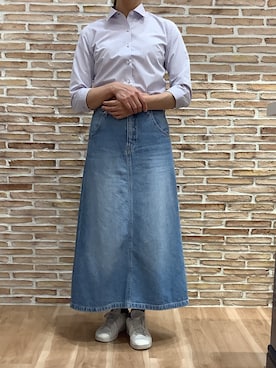 「アイテム（ビジネスシャツ）」を使った、BRICK HOUSE シャツ工房 福岡橋本木の葉モール店さん（レディース・164cm）の夏コーディネート