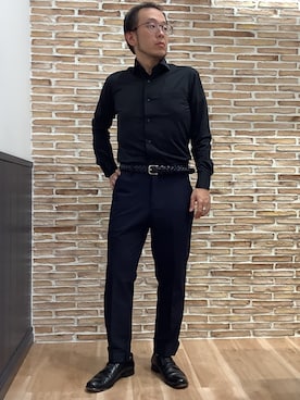 「アイテム（ビジネスシャツ）」を使った、BRICK HOUSE シャツ工房 福岡橋本木の葉モール店さん（メンズ・163cm）の夏コーディネート