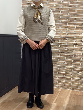 BRICK HOUSE シャツ工房 福岡橋本木の葉モール店さん（レディース・164cm）の冬コーディネート