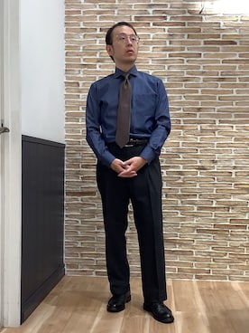 「アイテム（ビジネスシャツ）」を使った、BRICK HOUSE シャツ工房 福岡橋本木の葉モール店さん（メンズ・163cm）の夏コーディネート