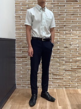 「アイテム（ビジネスシャツ）」を使った、BRICK HOUSE シャツ工房 福岡橋本木の葉モール店さん（メンズ・178cm）の夏コーディネート
