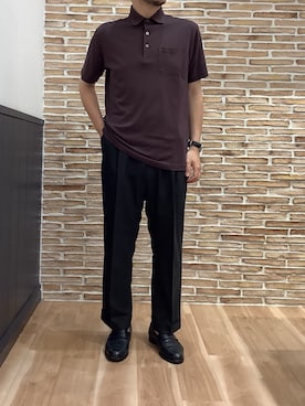 「アイテム（ポロシャツ）」を使った、BRICK HOUSE シャツ工房 福岡橋本木の葉モール店さん（メンズ・163cm）の夏コーディネート