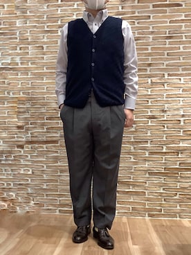 BRICK HOUSE シャツ工房 福岡橋本木の葉モール店さん(メンズ・163cm)の冬コーディネート