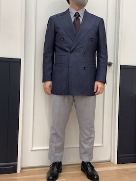 「TOKYO SHIRTS（トウキョウシャツ）のアイテム」を使った、BRICK HOUSE シャツ工房 福岡橋本木の葉モール店さん（メンズ・163cm）の秋コーディネート