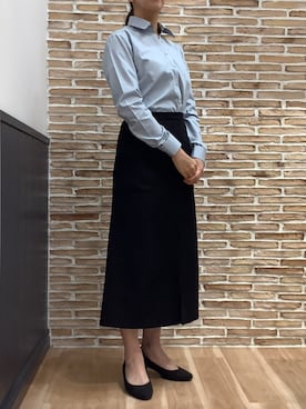 「アイテム（ビジネスシャツ）」を使った、BRICK HOUSE シャツ工房 福岡橋本木の葉モール店さん（レディース・164cm）の秋コーディネート