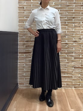 「アイテム（ビジネスシャツ）」を使った、BRICK HOUSE シャツ工房 福岡橋本木の葉モール店さん（レディース・164cm）の夏コーディネート