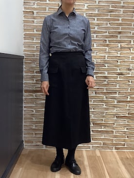 「アイテム（ビジネスシャツ）」を使った、BRICK HOUSE シャツ工房 福岡橋本木の葉モール店さん（レディース・164cm）の秋コーディネート
