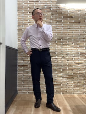 「メンズファッション」｜BRICK HOUSE シャツ工房 福岡橋本木の葉モール店さん（メンズ・163cm）の秋コーディネート