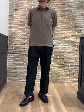 「アイテム（ポロシャツ）」を使った、BRICK HOUSE シャツ工房 福岡橋本木の葉モール店さん（メンズ・163cm）の夏コーディネート