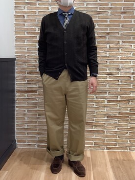 BRICK HOUSE シャツ工房 福岡橋本木の葉モール店さん（メンズ・163cm）の冬コーディネート