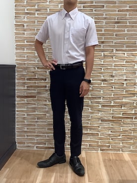 「アイテム（ビジネスシャツ）」を使った、BRICK HOUSE シャツ工房 福岡橋本木の葉モール店さん（メンズ・178cm）の夏コーディネート