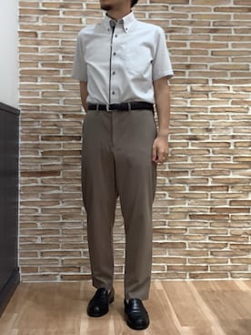 「アイテム（ビジネスシャツ）」を使った、BRICK HOUSE シャツ工房 福岡橋本木の葉モール店さん（メンズ・163cm）の夏コーディネート