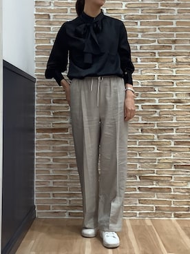 「ボウタイ」｜BRICK HOUSE シャツ工房 福岡橋本木の葉モール店さん（レディース・164cm）の秋コーディネート