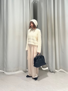 「ニット/セーター」｜「アイテム（帽子）」を使った、妃那さん（レディース・158cm）の秋コーディネート